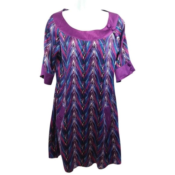 Christiane Celle Calypso Silk Shift Dress M - Picture 1 of 5